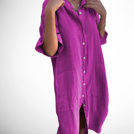 Alina™ Skjortekjole | Ibiza Stil