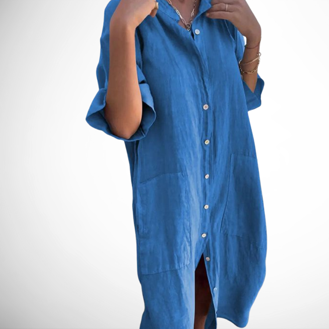 Alina™ Skjortekjole | Ibiza Stil