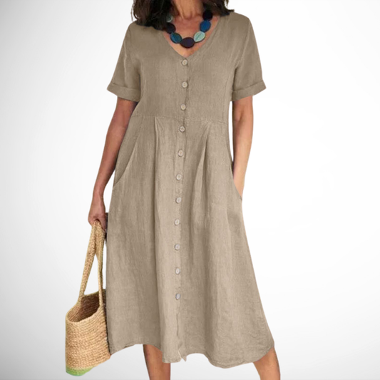 Esther™ | Sommerkjole i Bomuld og Hør