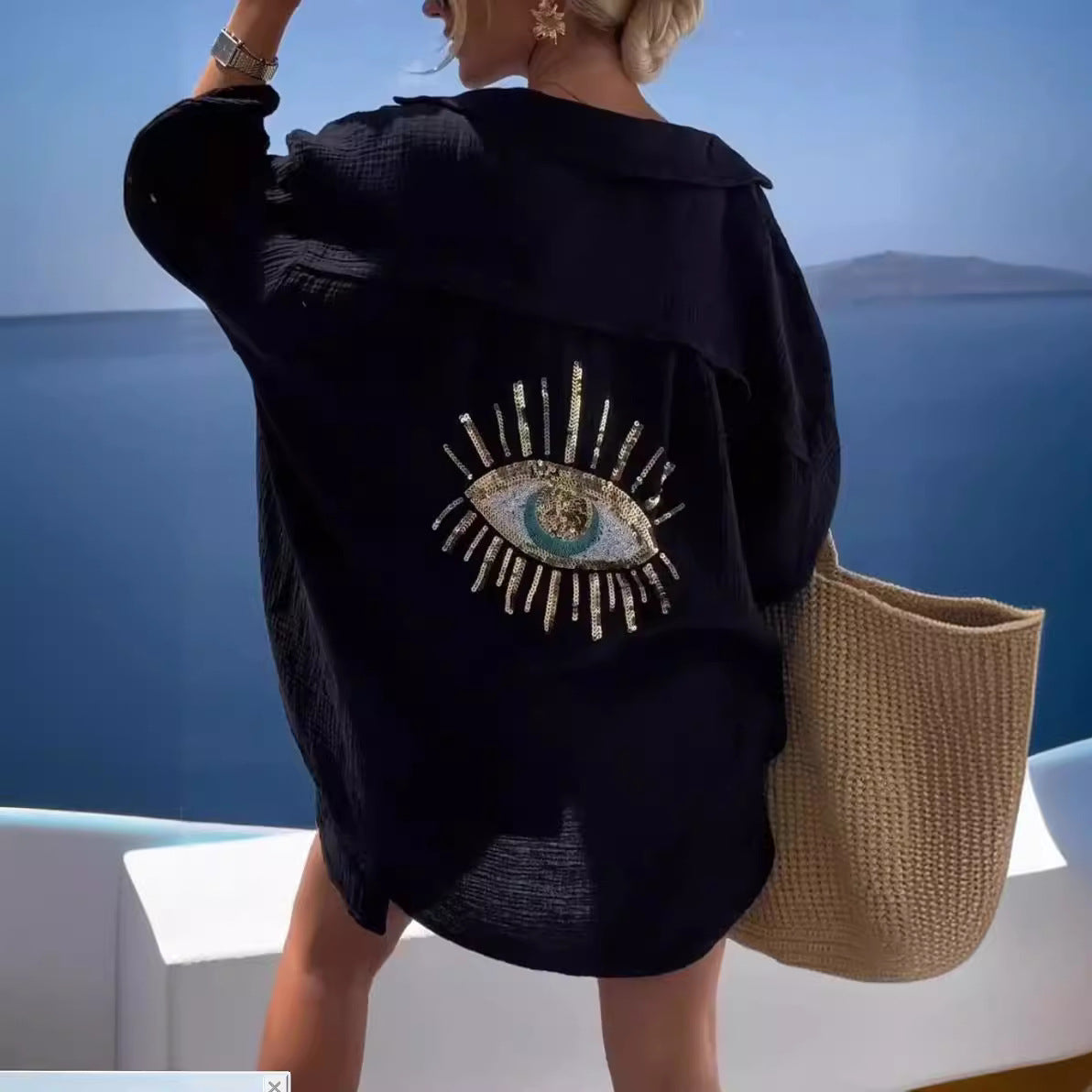 Liv™ strandblusen | Elegant og mystisk