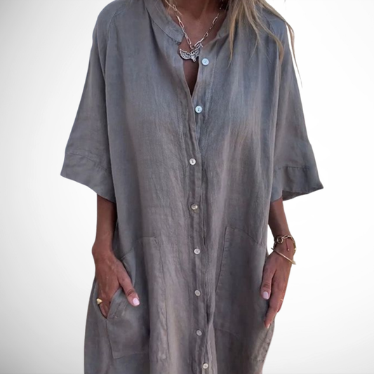 Alina™ Skjortekjole | Ibiza Stil